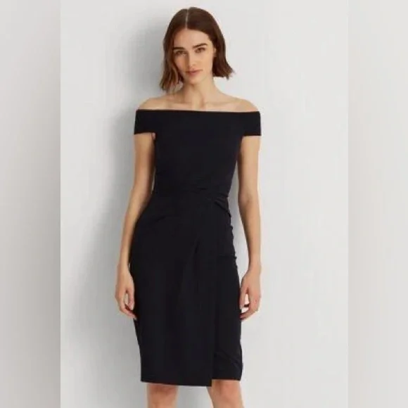 Ralph Lauren Crepe Off The Shoulder Dress